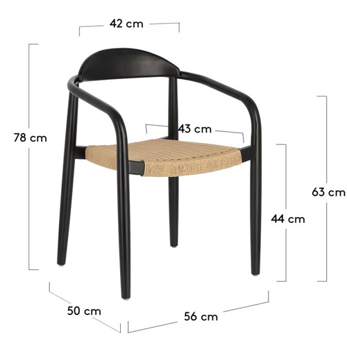 Silla Nina madera maciza lacado PU beige