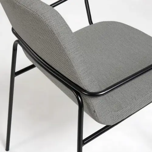 Silla Guilia tapizado gris claro