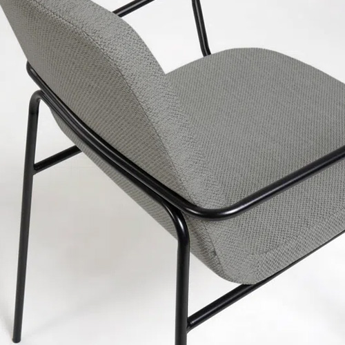 Silla Guilia tapizado gris claro