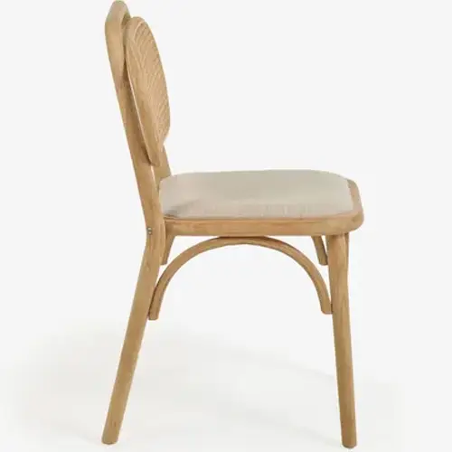 Silla Doriane madera poliéster acabado natural
