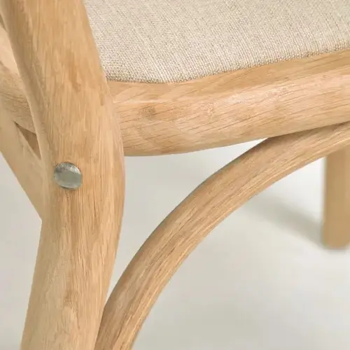 Silla Doriane madera poliéster acabado natural