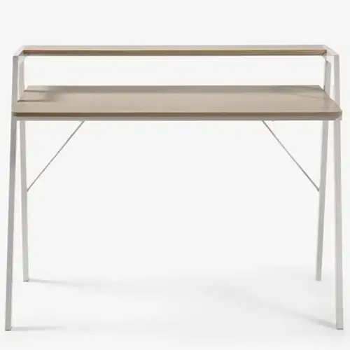 Escritorio Aarhus metal acabado melamina blanco