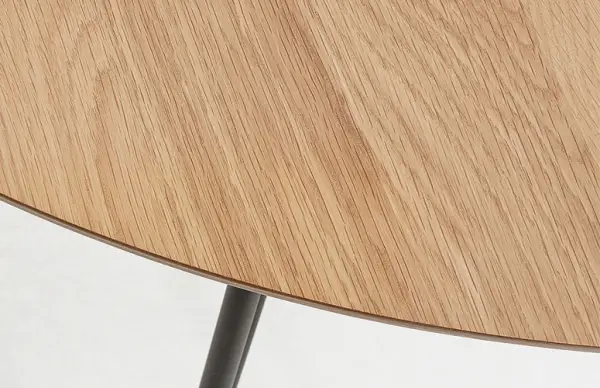 Mesa extensible redonda Novac  madera negro