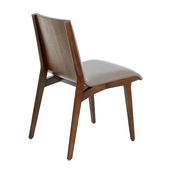 Silla moderna tapizada y nogal Locri