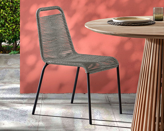 Silla de jardín Lambton gris de cuerda