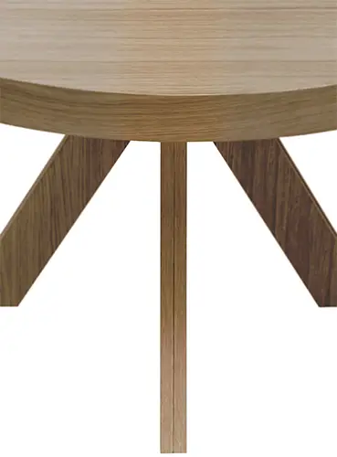 Mesa de comedor redonda fija roble Zafiro