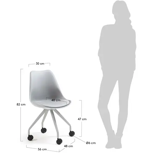 Silla de escritorio moderna Ralf gris