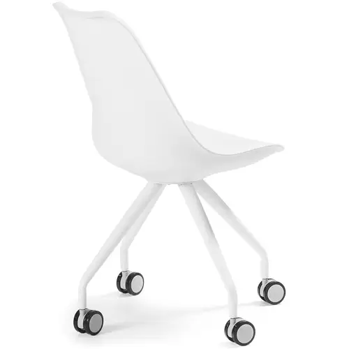 Silla de escritorio moderna Ralf blanco
