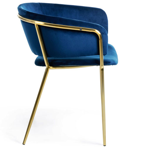 Silla runnie de terciopelo azul