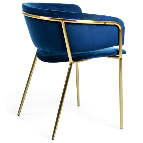 Silla runnie de terciopelo azul