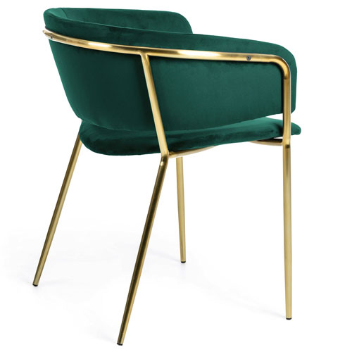 Silla Runnie de terciopelo verde