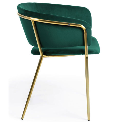 Silla Runnie de terciopelo verde