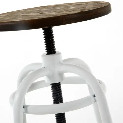 Tabuerete industrial blanco Bulima