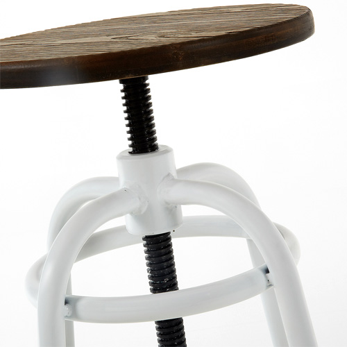 Tabuerete industrial blanco Bulima