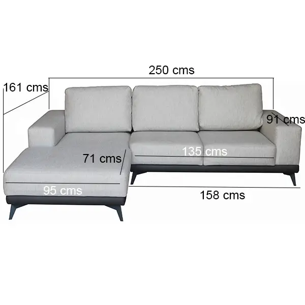 Sofá Diamond 2 plazas chaise longue