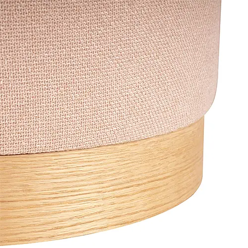 Puff tapizado rosa Angus