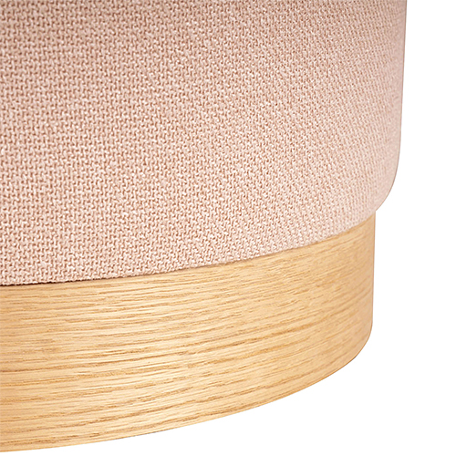 Puff tapizado rosa Angus
