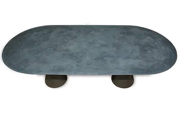 Mesa de comedor microcemento oval Estoika