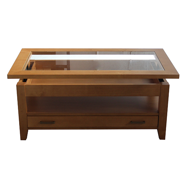 Mesa de centro elevable Kos roble natural