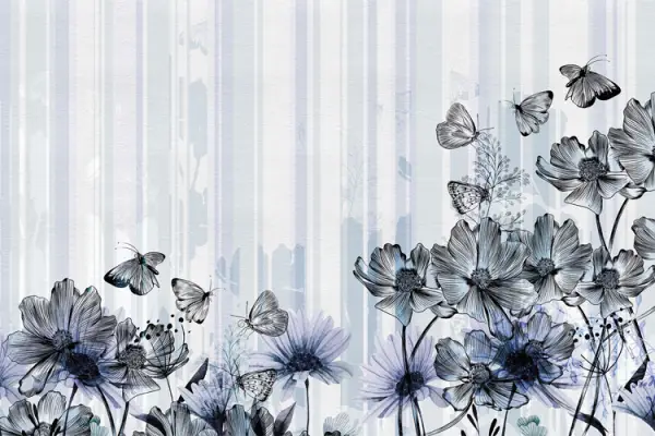 Papel pintado Flowerlines by Inkiostro