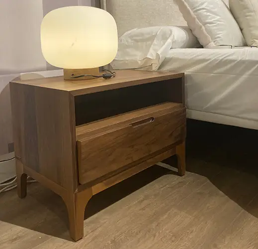 Mesita de noche nogal industrial Loft Natur