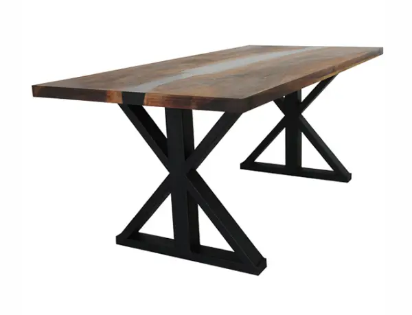 Mesa de comedor nogal macizo Kejer