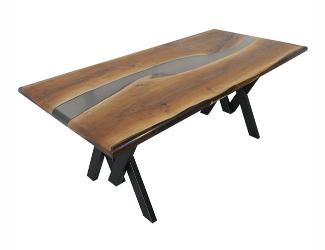 Mesa de comedor nogal macizo Dervit