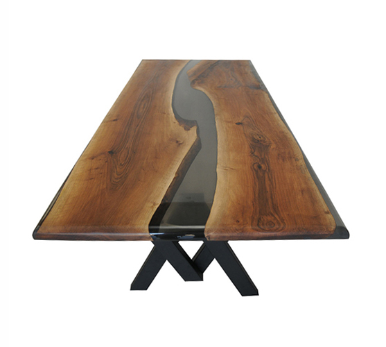Mesa de comedor nogal macizo Dervit