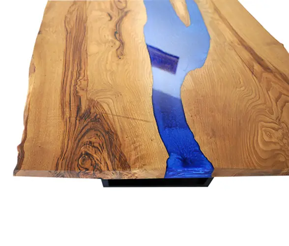 Mesa de comedor nogal macizo Nemir