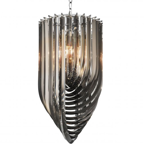 Lámpara techo negra Chandelier Murano