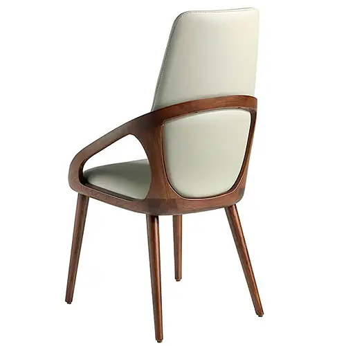 Silla de comedor tapizada piel sintética Andrea