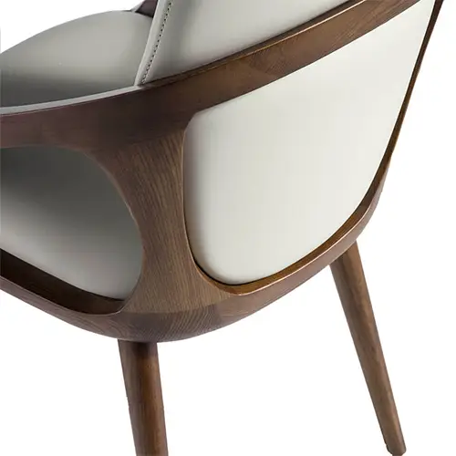 Silla de comedor tapizada piel sintética Andrea
