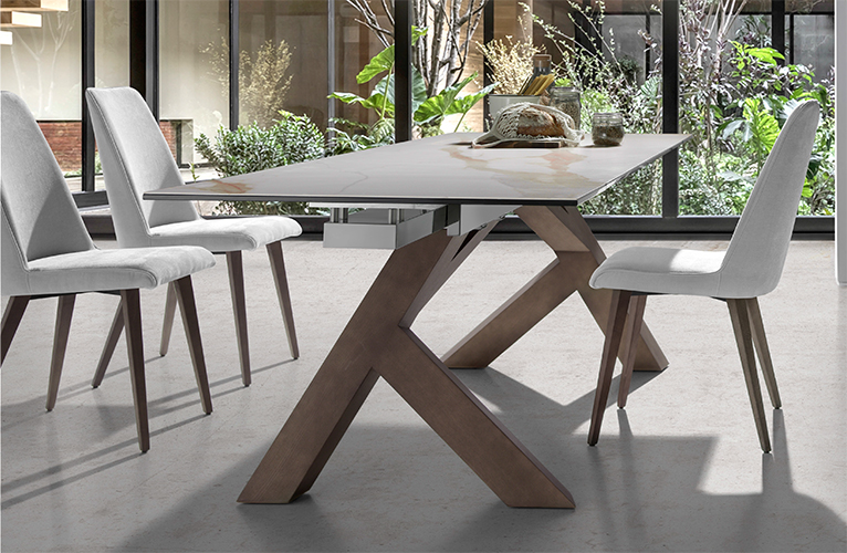 Mesa de comedor extensible de diseño Sehar