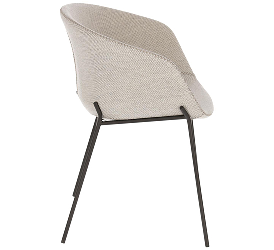 Sillón polipropileno gris claro Vette