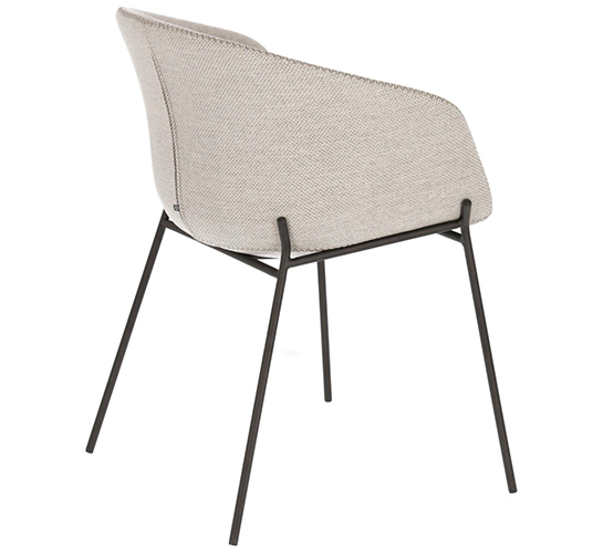 Sillón polipropileno gris claro Vette