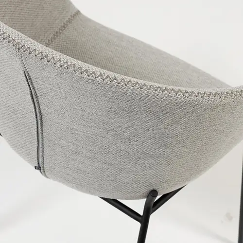Sillón polipropileno gris claro Vette