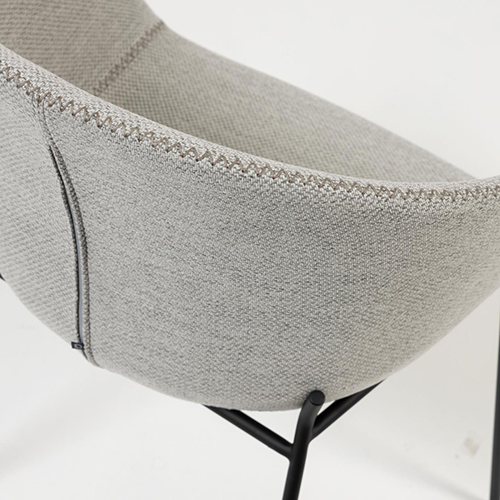 Sillón polipropileno gris claro Vette