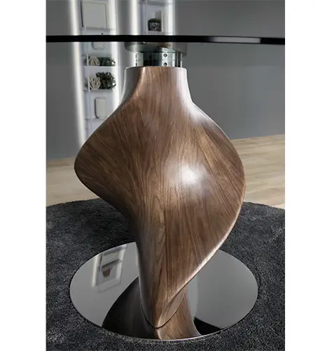 Mesa de comedor redonda cristal Vanya