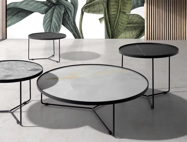 Mesa de centro redonda porcelánico Cosette