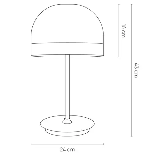 Lámpara de mesa Raychel oro