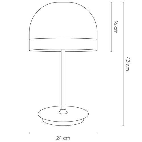 Lámpara de mesa Raychel perla