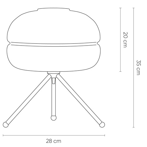 Lámpara de mesa Dabache cobre