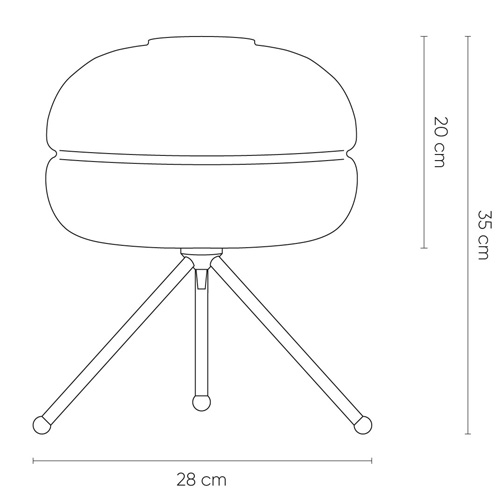 Lámpara de mesa Dabache oro