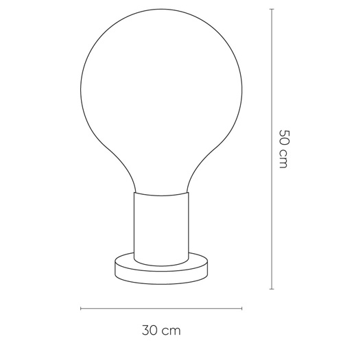 Lámpara de mesa Lauge ámbar