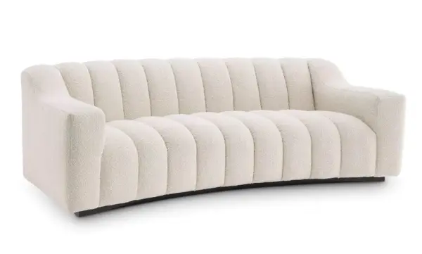 Sofá crema tapizado bouclé Kelly