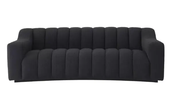 Sofá negro tapizado bouclé Kelly