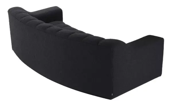 Sofá negro tapizado bouclé Kelly