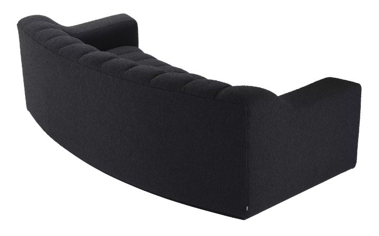 Sofá negro tapizado bouclé Kelly