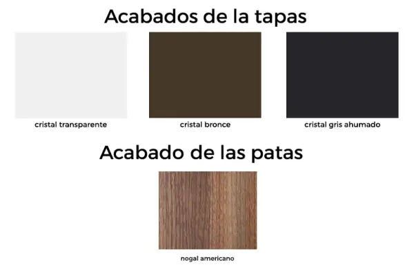 Mesa de comedor esquinas redondeadas cristal y madera Art Bonaldo