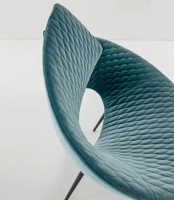 Butaca tapizada de diseño Lock ego Bonaldo